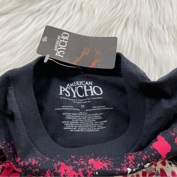 American Psycho black t-shirt men’s size M NWT - Picture 3 of 5